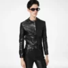 Chaqueta tipo cárdigan de piel napa Chaqueta tipo cárdigan de piel napa