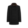 Chaqueta tipo peacoat de lana melton y piel de oveja Chaqueta tipo peacoat de lana melton y piel de oveja