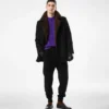 Chaqueta tipo peacoat de lana melton y piel de oveja Chaqueta tipo peacoat de lana melton y piel de oveja