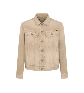 Chaqueta vaquera icónica lavada en color arena
