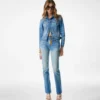 Chaqueta vaquera lavada en piedra para verano Chaqueta vaquera lavada en piedra para verano