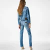 Chaqueta vaquera lavada en piedra para verano Chaqueta vaquera lavada en piedra para verano