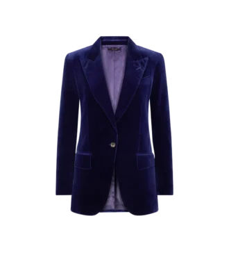 Chaqueta Wallis de solapa en pico y botonadura sencilla
