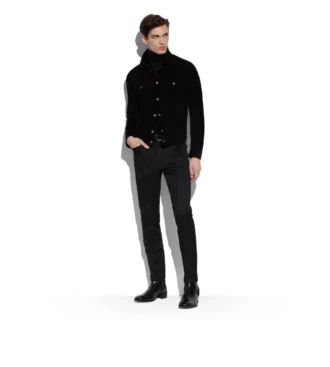 Chaqueta western de ante de cachemira