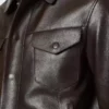 Chaqueta western de piel granulada de búfalo Chaqueta western de piel granulada de búfalo