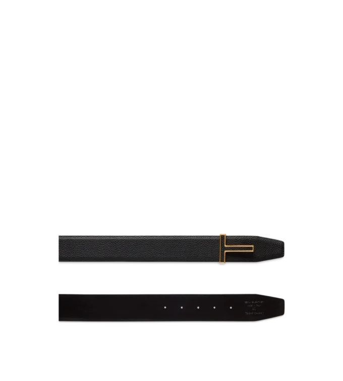 Cinturón con hebilla y inserción de piel granulada Cinturón con hebilla y inserción de piel granulada