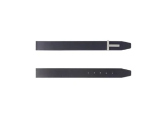 Cinturón reversible de piel con icono T