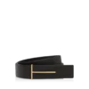 Cinturón reversible Slim T de piel granulada Cinturón reversible Slim T de piel granulada