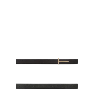 Cinturón reversible Slim T de piel granulada