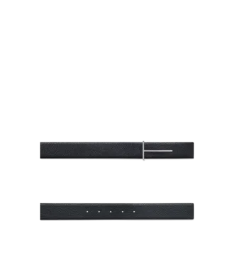 Cinturón reversible Slim T de piel granulada