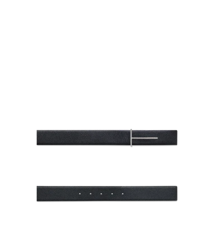 Cinturón reversible Slim T de piel granulada Cinturón reversible Slim T de piel granulada