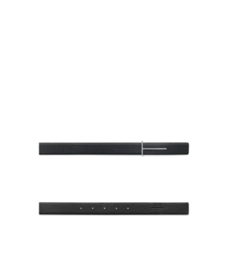 Cinturón reversible Slim T de piel granulada