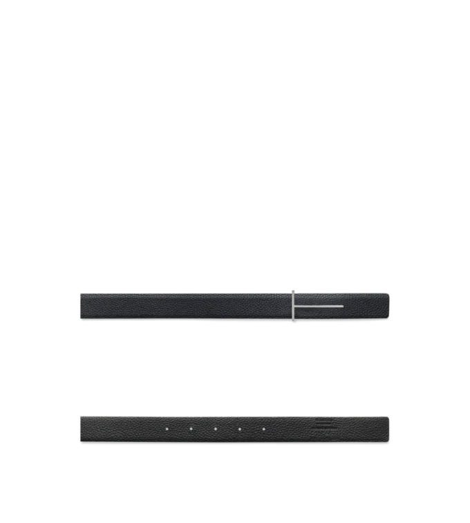 Cinturón reversible Slim T de piel granulada Cinturón reversible Slim T de piel granulada