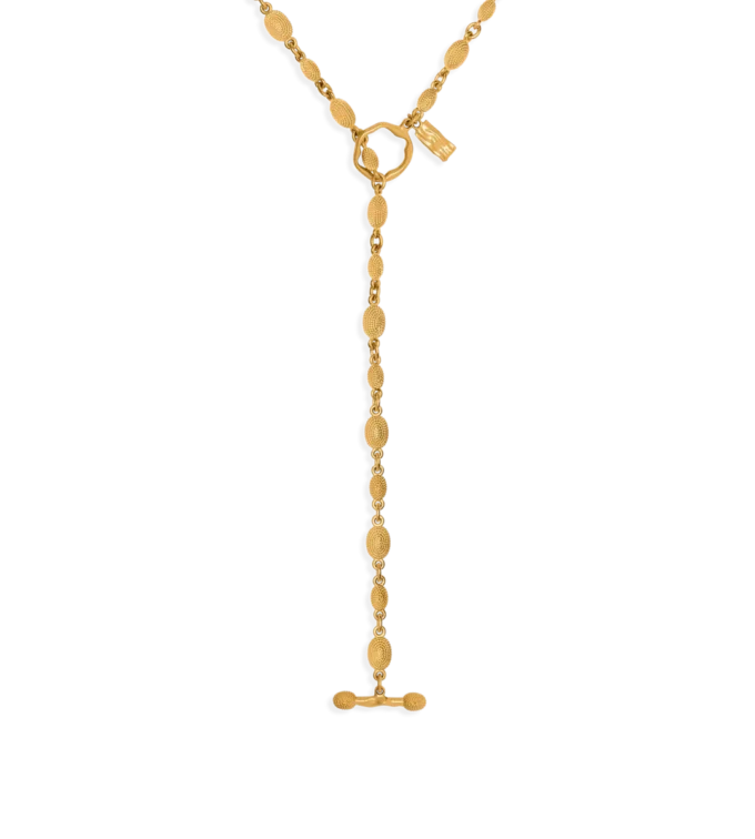 Collar Grace Lariat de latón dorado vintage Collar Grace Lariat de latón dorado vintage