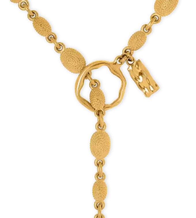 Collar Grace Lariat de latón dorado vintage Collar Grace Lariat de latón dorado vintage