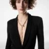 Collar Grace Lariat de latón dorado vintage Collar Grace Lariat de latón dorado vintage