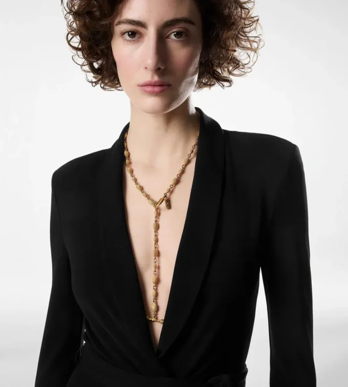 Collar Grace Lariat de latón dorado vintage Collar Grace Lariat de latón dorado vintage