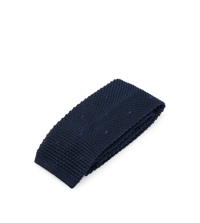 Corbata de seda tejida con lunares