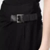 Falda cruzada con detalles de cuero