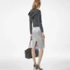 Falda hasta la rodilla con inserciones de encaje Falda hasta la rodilla con inserciones de encaje