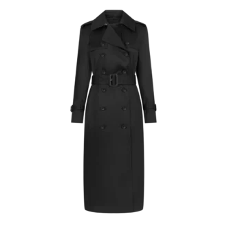 Gabardina con cuello interior de piel