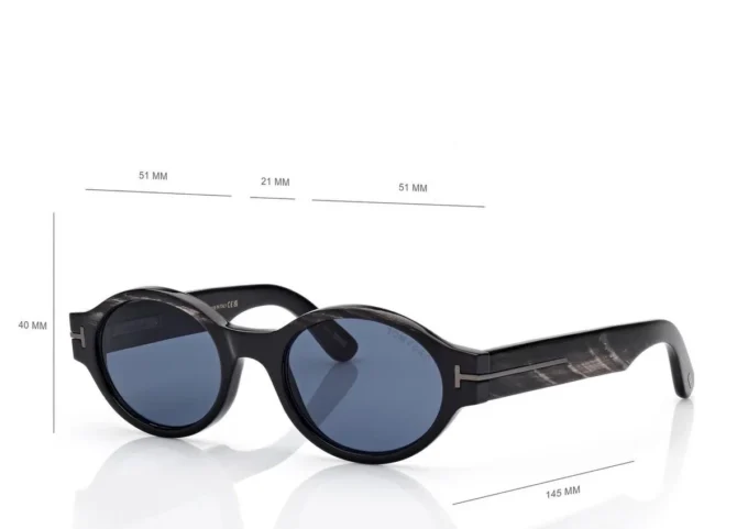 Gafas de sol ovaladas de cuerno Gafas de sol ovaladas de cuerno