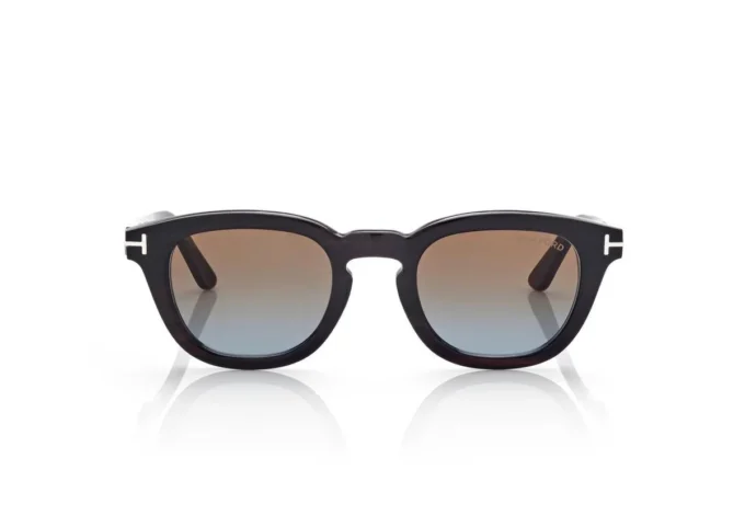 Gafas de sol redondas y suaves con montura de cuerno