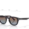 Gafas de sol redondas y suaves con montura de cuerno