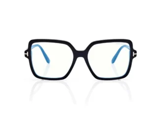 Gafas ópticas cuadradas con bloque azul