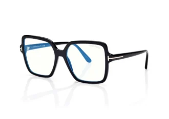 Gafas ópticas cuadradas con bloque azul
