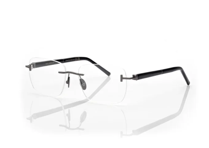 Gafas rectangulares de cuerno y titanio Gafas rectangulares de cuerno y titanio