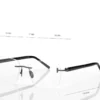 Gafas rectangulares de cuerno y titanio Gafas rectangulares de cuerno y titanio