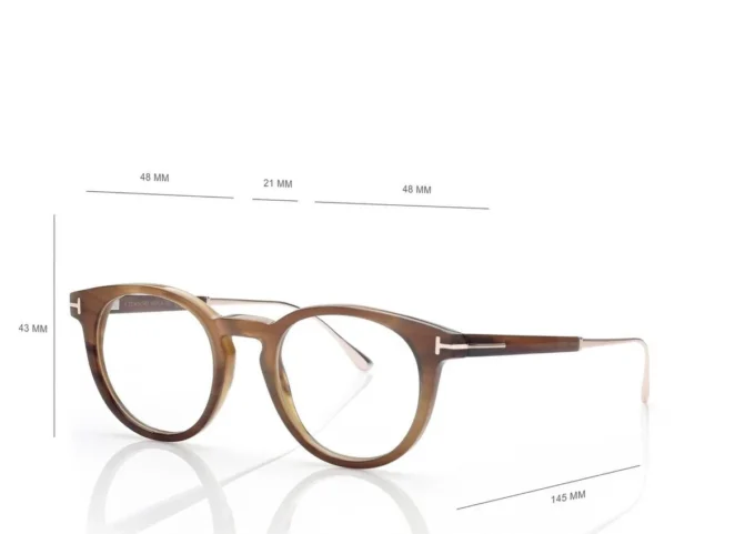 Gafas redondas de cuerno y titanio