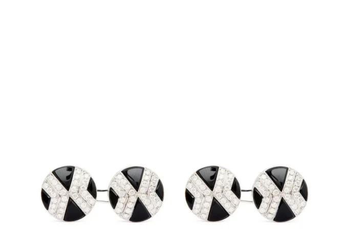 Gemelos redondos con diamantes