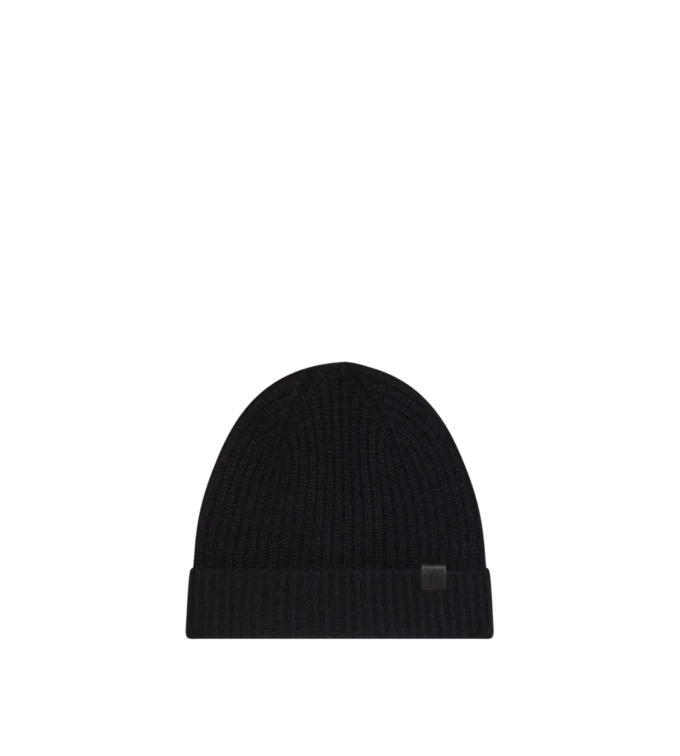 Gorro de cachemira con canalé Gorro de cachemira con canalé