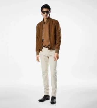 Harrington de gamuza