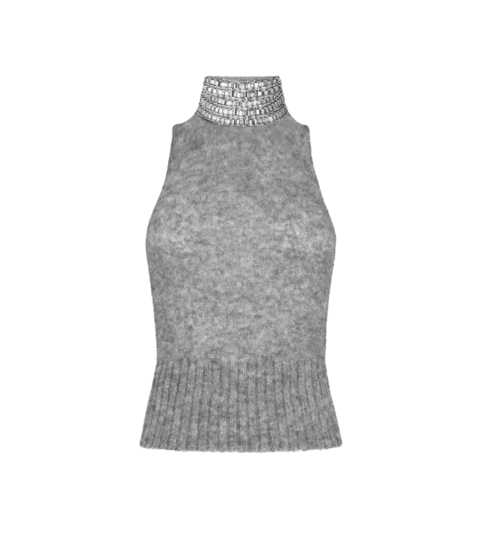 Jersey con cuello halter Jersey con cuello halter