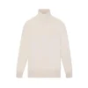 Jersey de cuello alto de cachemira y seda de punto fino