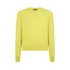 Jersey de cuello redondo de cachemira afieltrada Jersey de cuello redondo de cachemira afieltrada