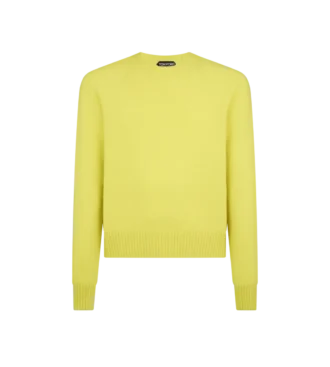 Jersey de cuello redondo de cachemira afieltrada Jersey de cuello redondo de cachemira afieltrada