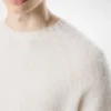 Jersey de cuello redondo de cachemira escocesa Jersey de cuello redondo de cachemira escocesa