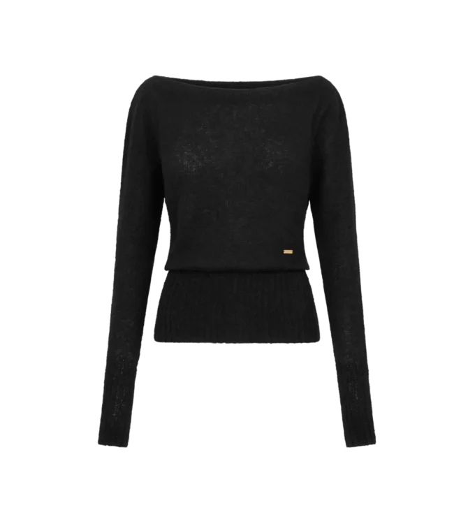 Jersey de manga larga y cuello barco con placa metálica de Tom Ford Jersey de manga larga y cuello barco con placa metálica de Tom Ford
