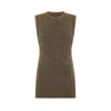 Jersey sin mangas y cuello redondo con aberturas laterales Jersey sin mangas y cuello redondo con aberturas laterales