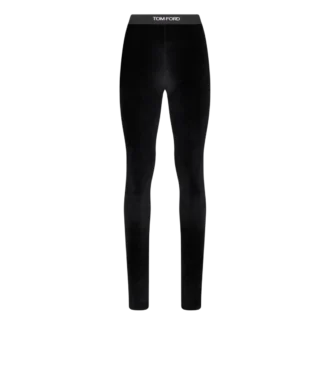 Leggings elásticos de terciopelo brillante