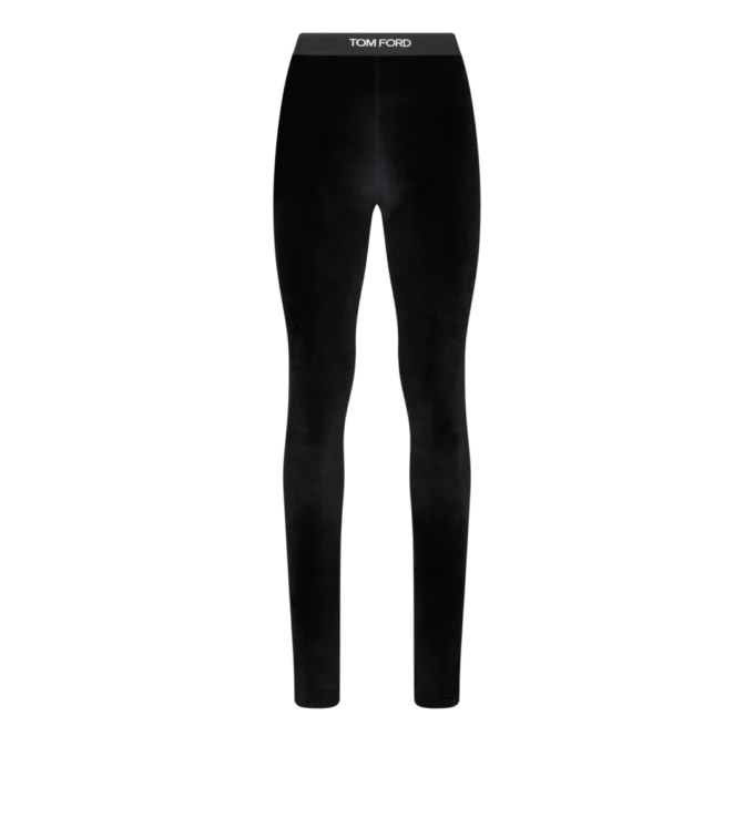 Leggings elásticos de terciopelo brillante