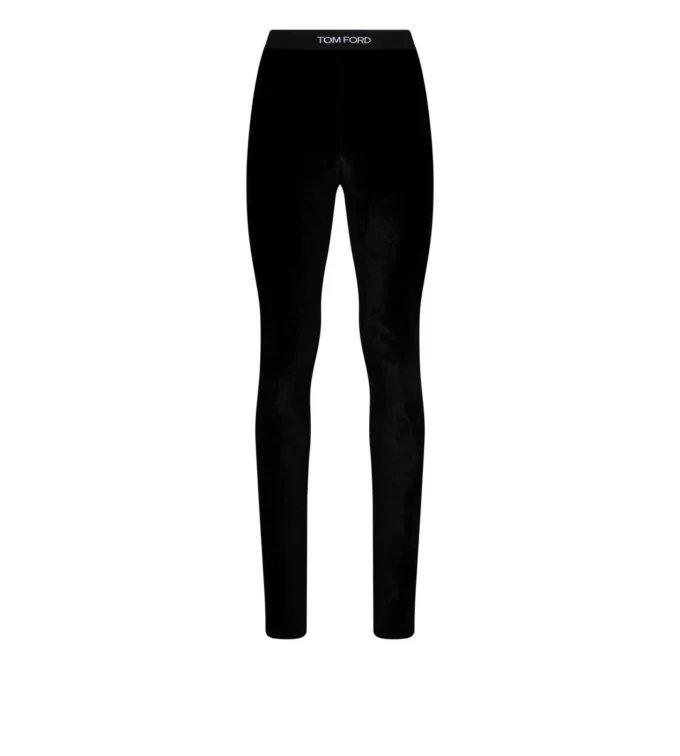 Leggings elásticos de terciopelo Signature