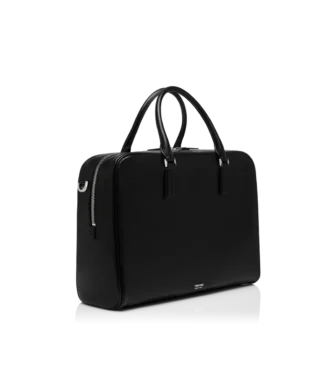 Maletín minimalista de piel granulada