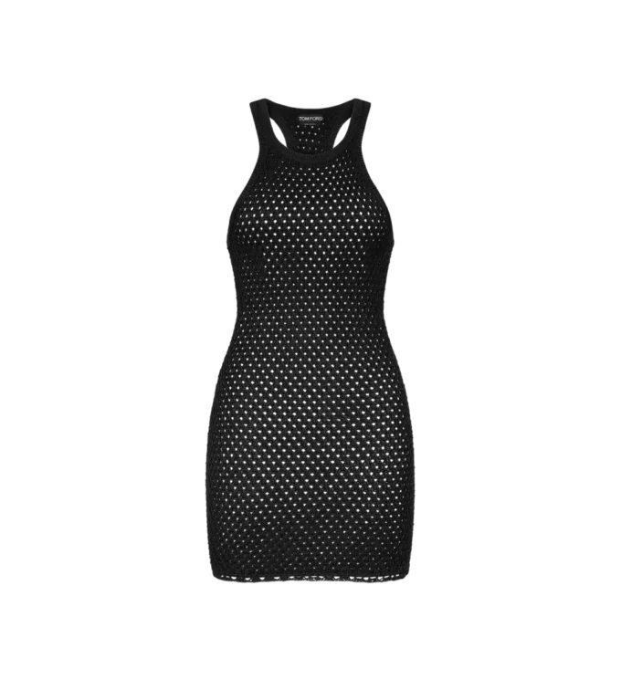 Mini vestido de cóctel con espalda nadadora