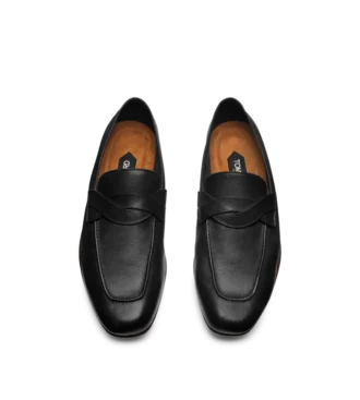Mocasines Gigi con banda retorcida de piel suave y flexible