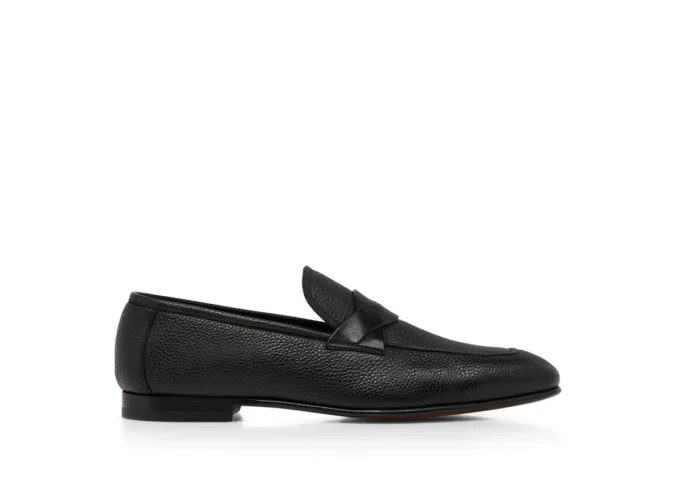 Mocasines Sean Twisted Band de piel granulada Mocasines Sean Twisted Band de piel granulada